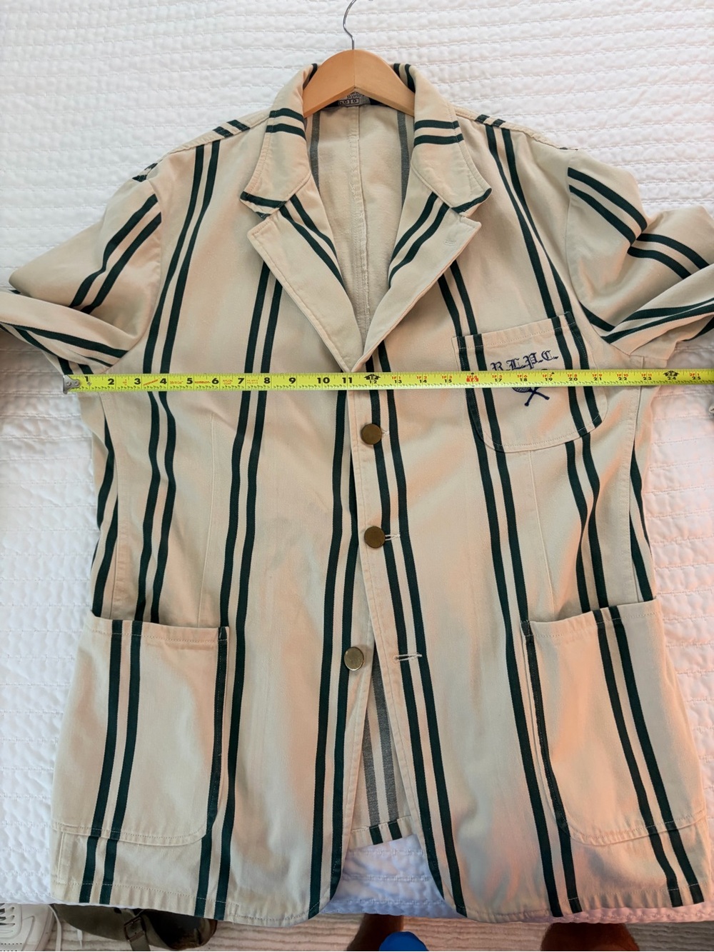 True vintage Polo Ralph Lauren, tennis blazer extra large 100% cotton made in US - Picture 8 of 10
